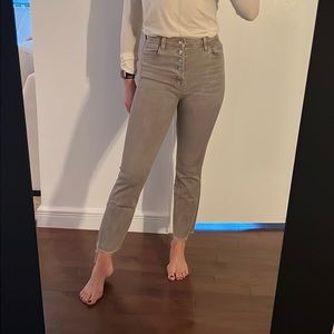 SOLD Worn once - J Brand, grey cropped denim, size 25